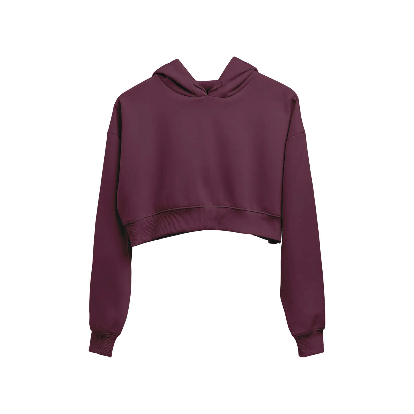 Maroon - Cropped Hoodie