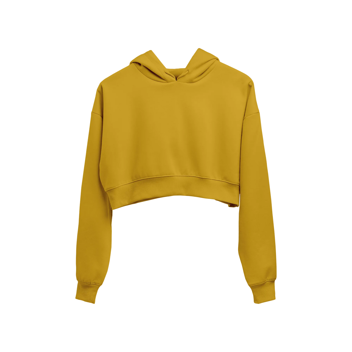 Mustard Yellow - Cropped Hoodie