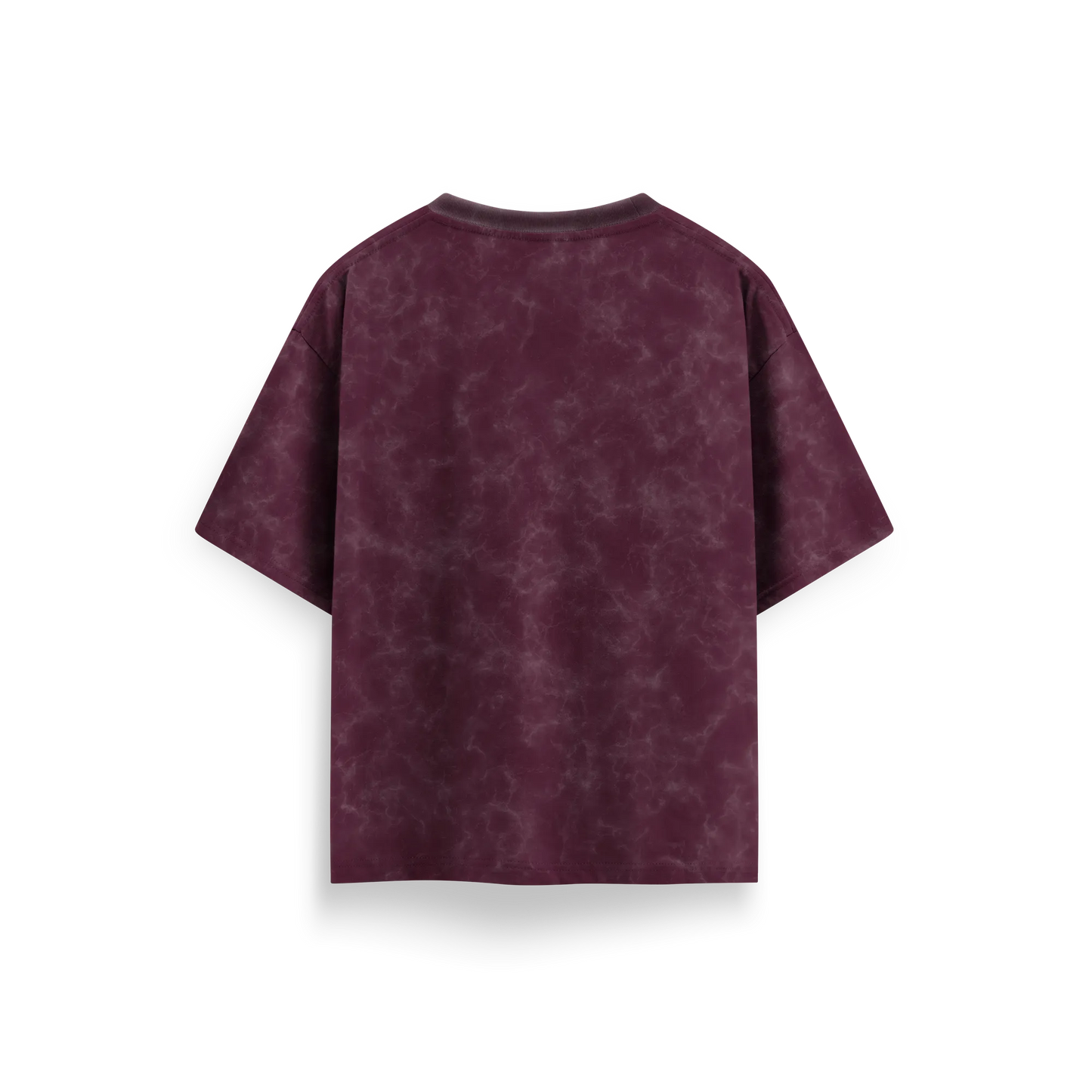 Maroon - Acid Washed Oversized - T-Shirt