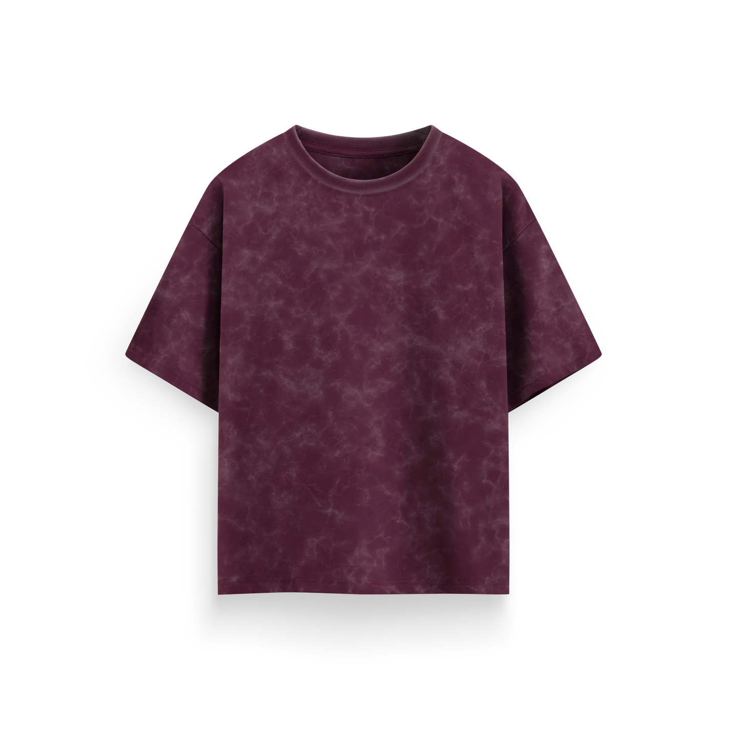Maroon - Acid Washed Oversized - T-Shirt