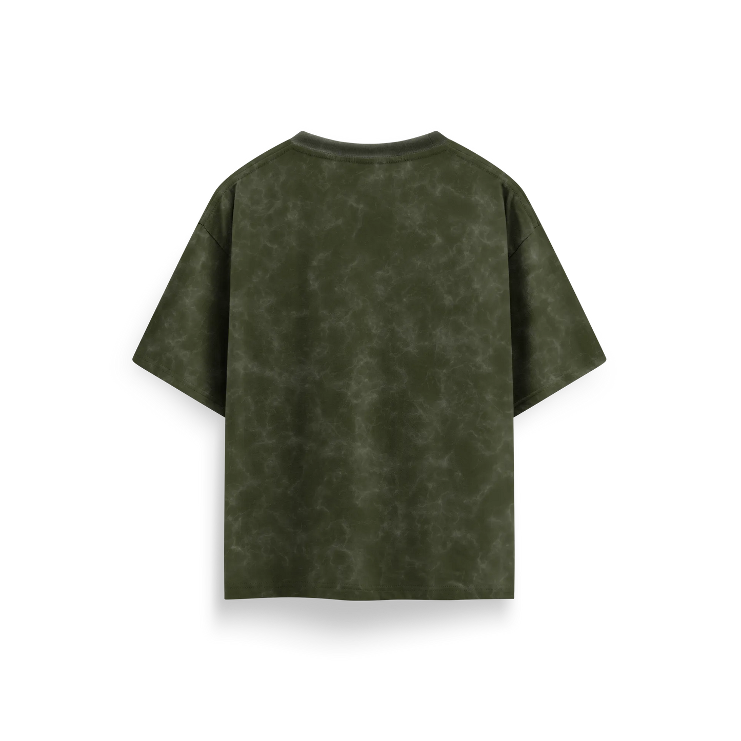Olive Green - Acid Washed Oversized - T-Shirt