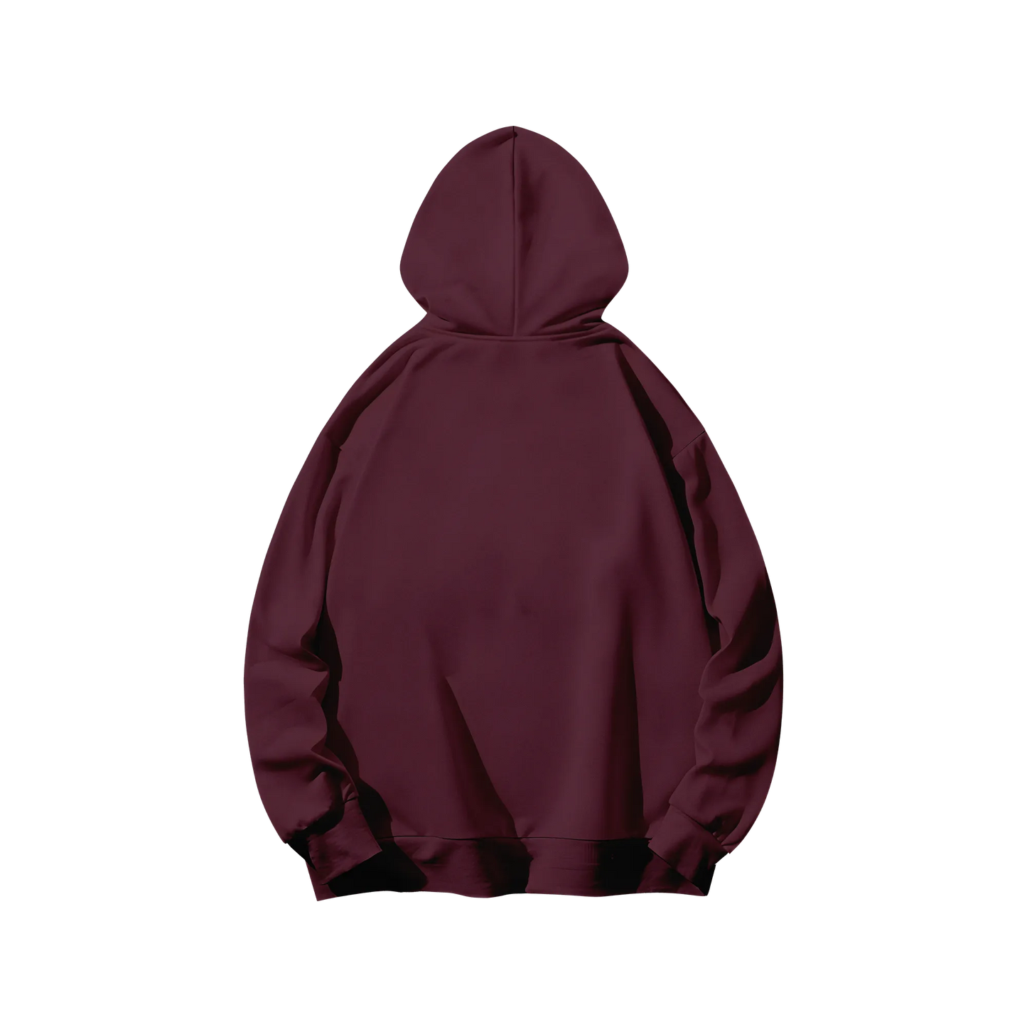 Maroon - Oversized Hoodie - Solid