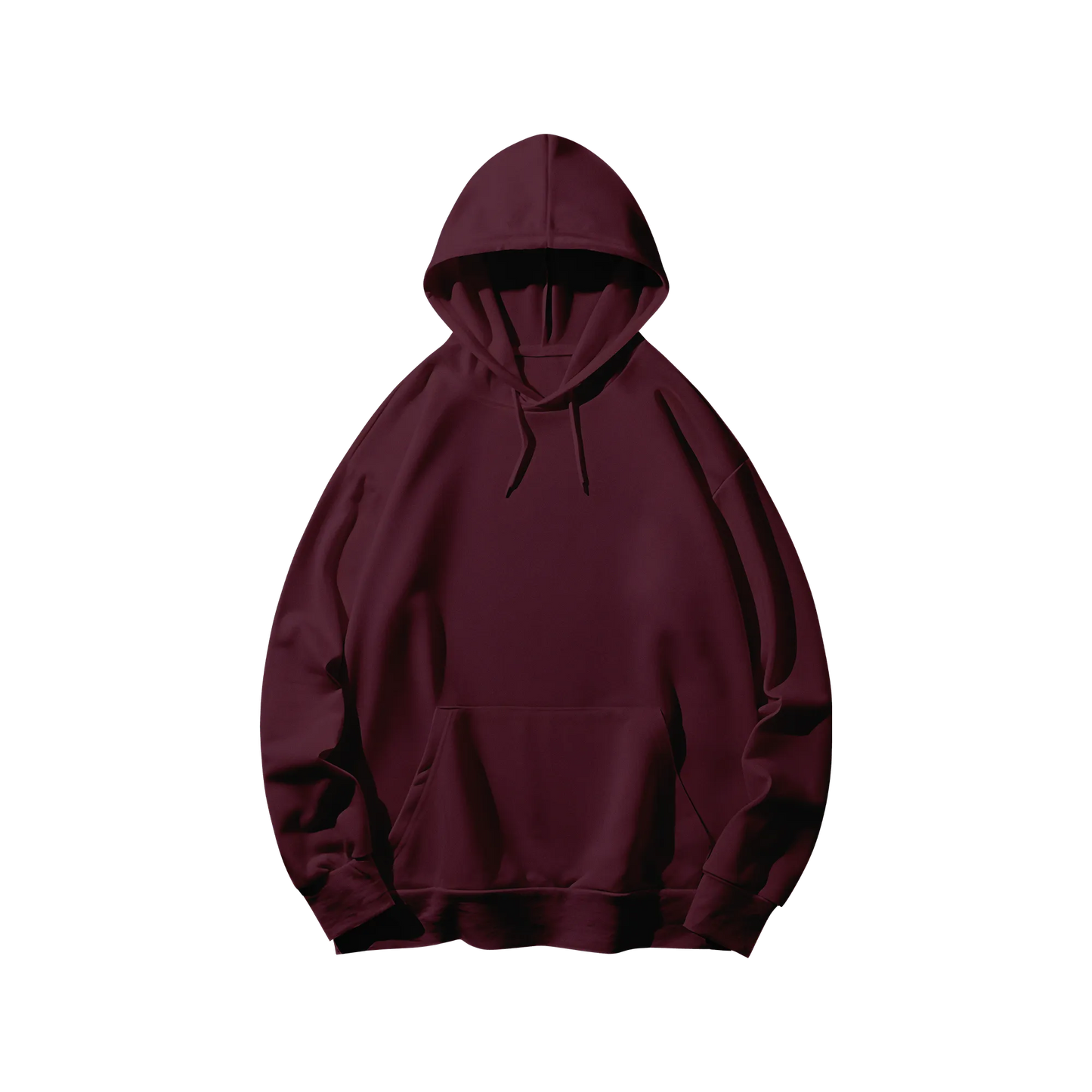 Maroon - Oversized Hoodie - Solid