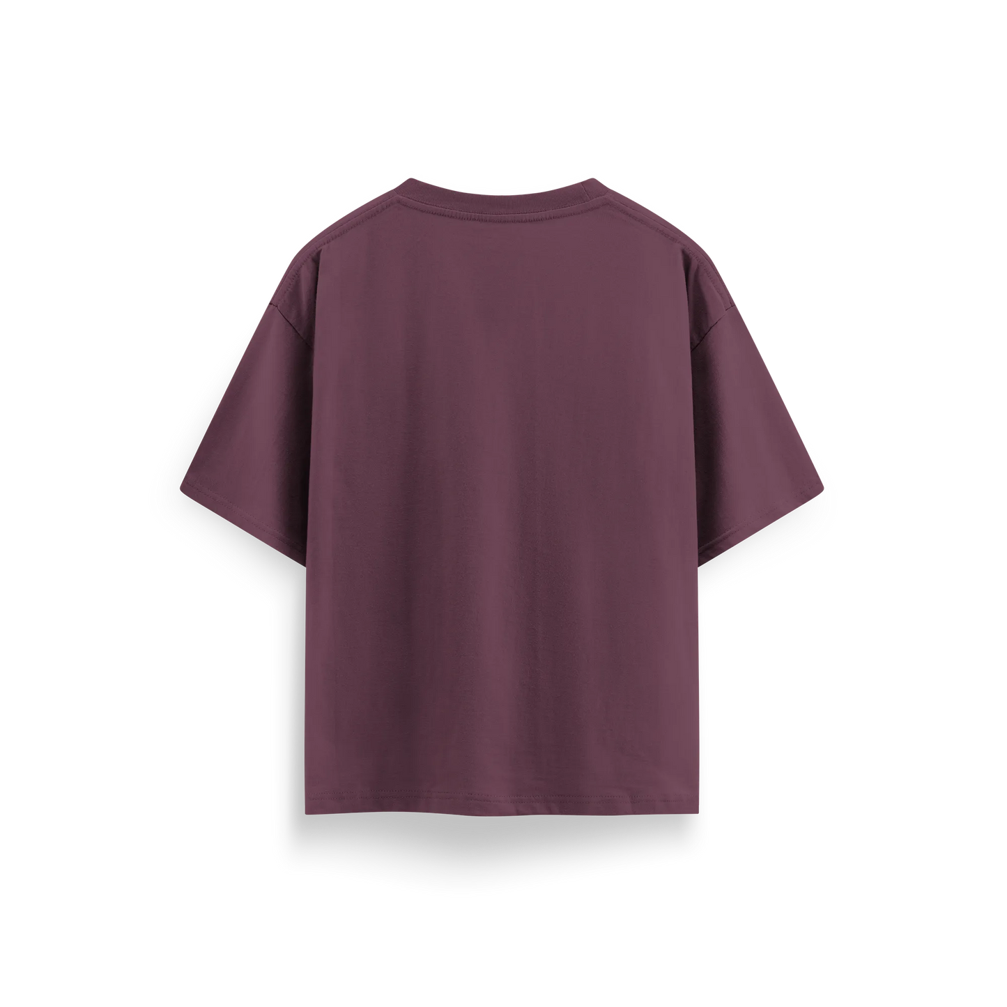 Maroon - Oversized - Solid T-Shirt