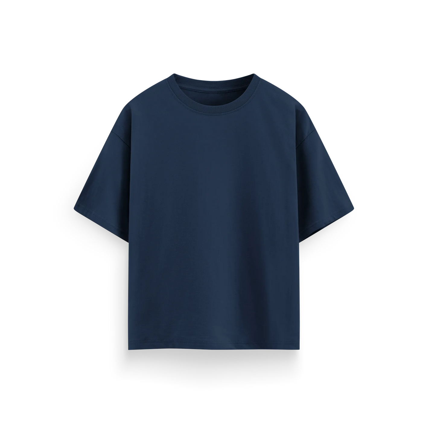 Navy Blue - Oversized - Solid T-Shirt