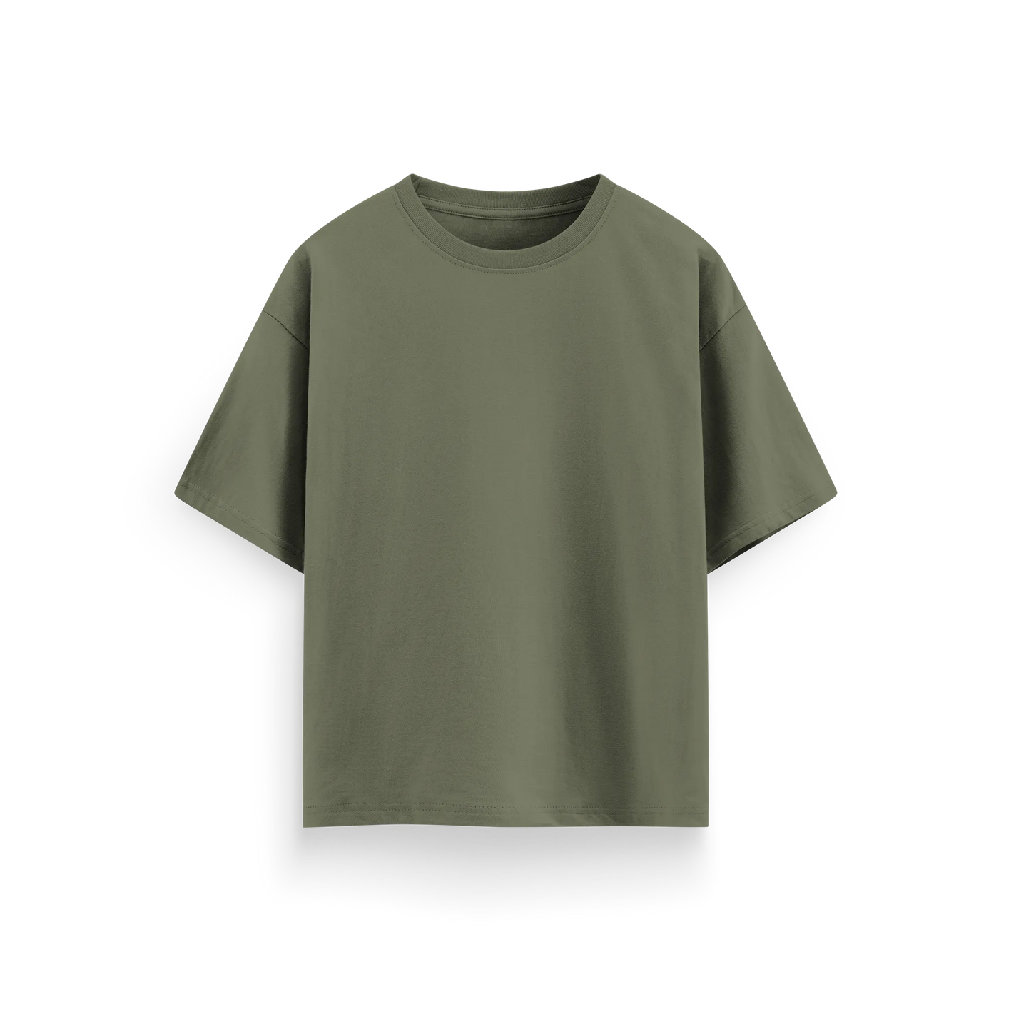 Olive Green - Oversized - Solid T-Shirt