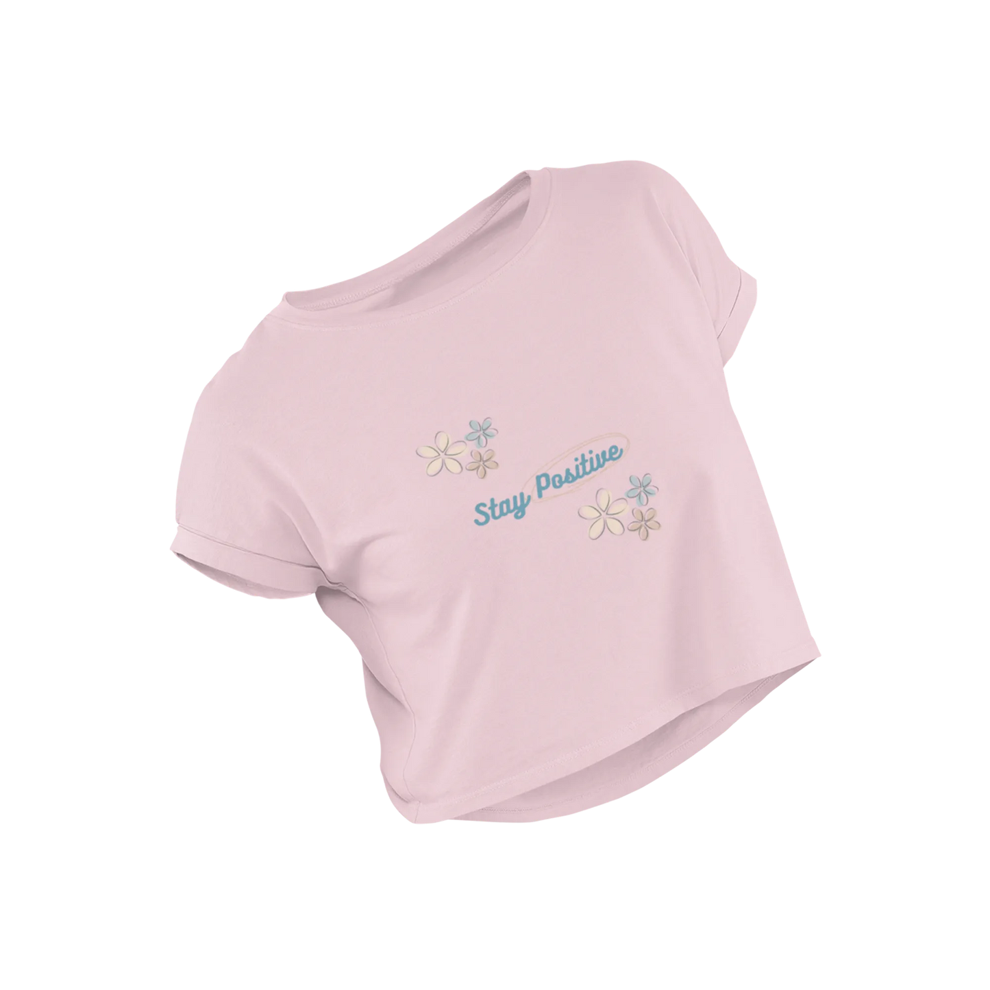 Stay Positive - Baby Pink - Croptop