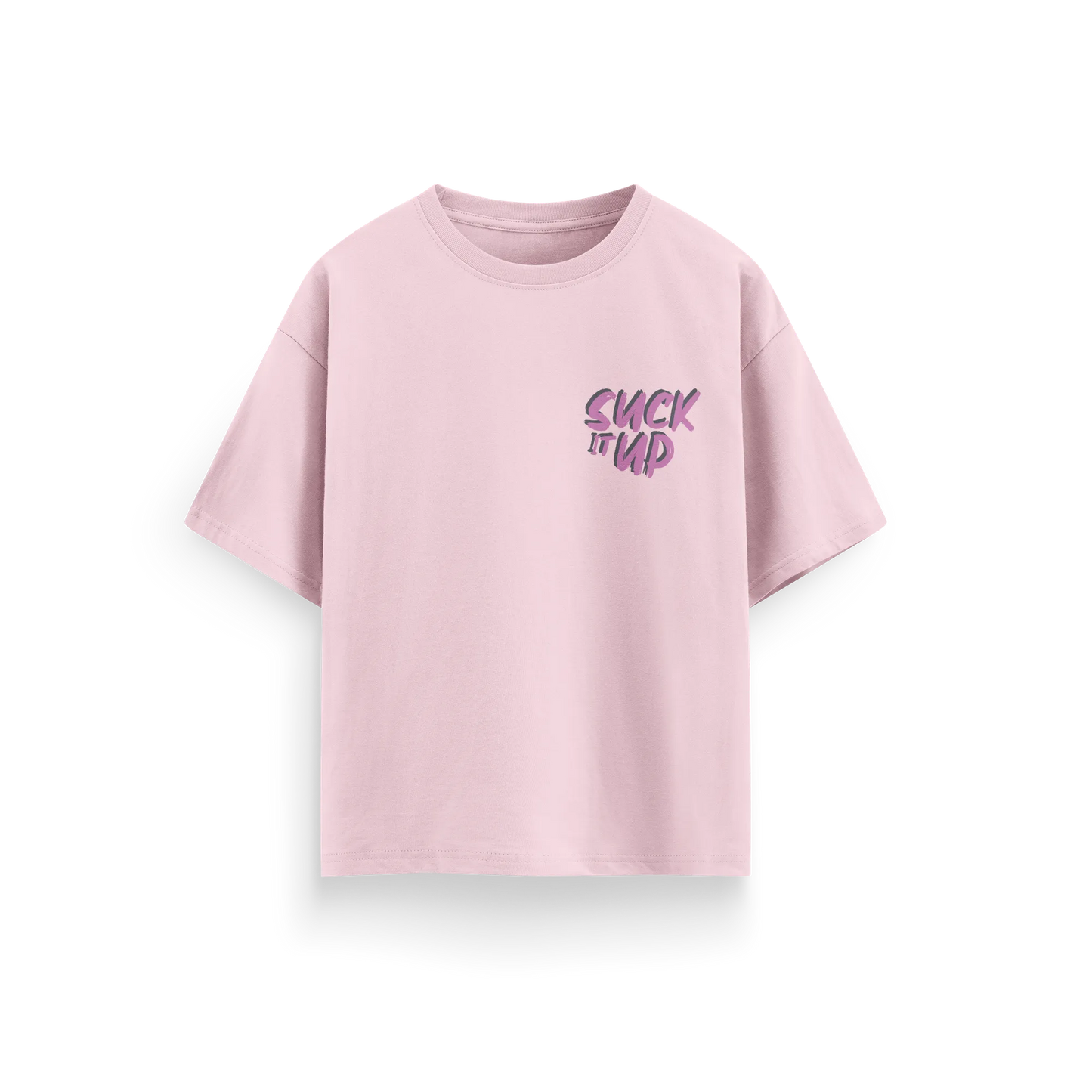 Suck It Up - Baby Pink - Oversized - T-Shirt