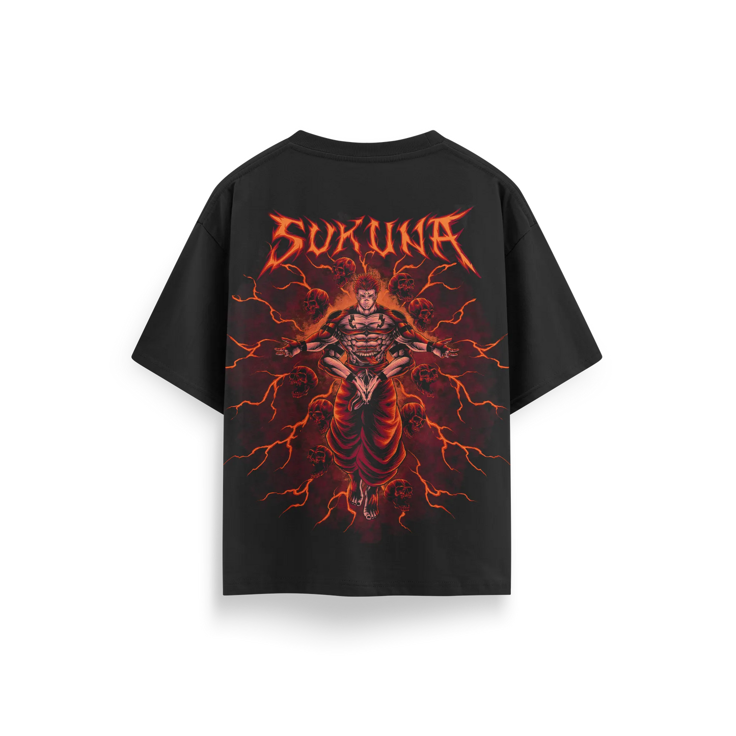 Sukuna - Jujutsu Kaisen - Black - Oversized T-Shirt