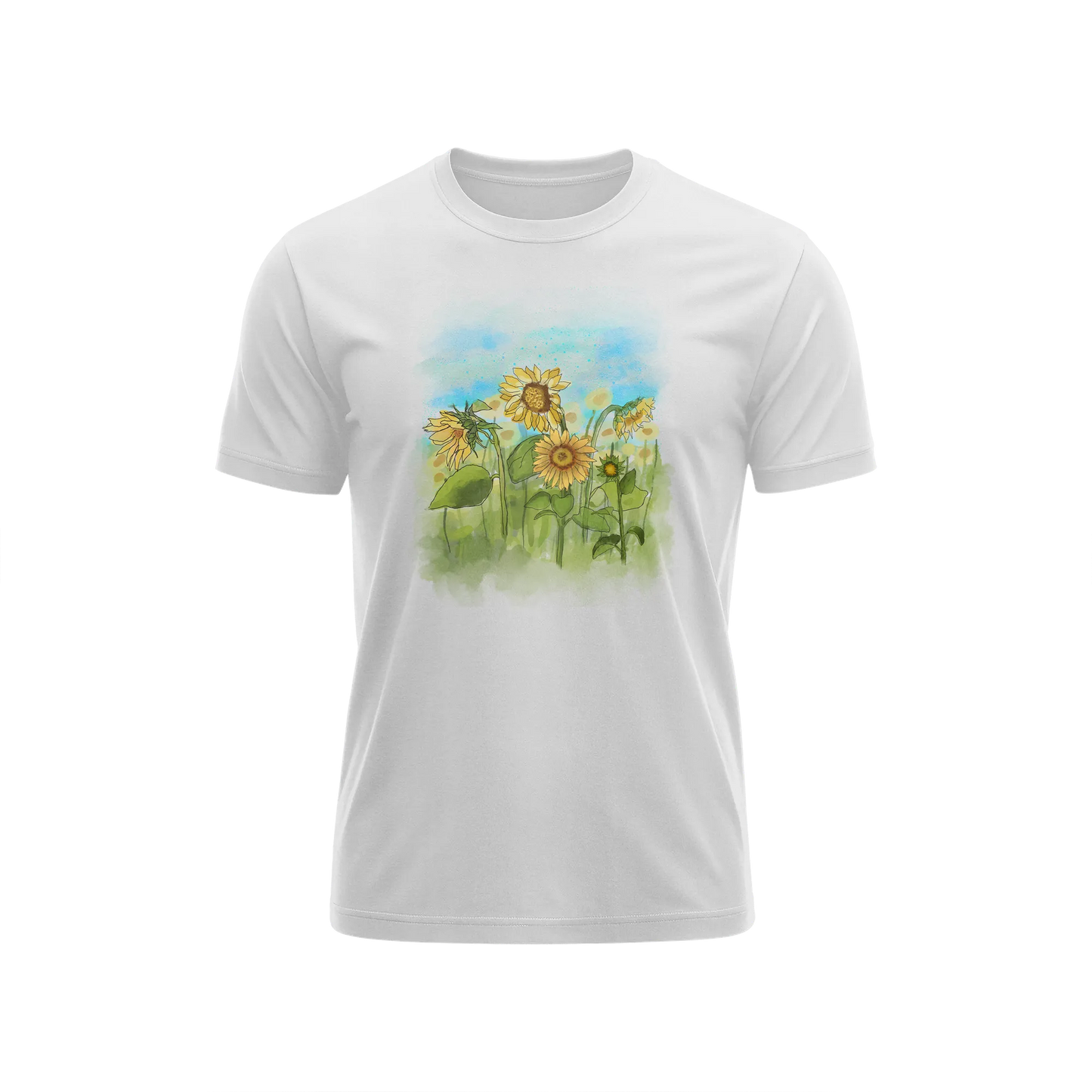 Sun Flower - White - T-Shirt