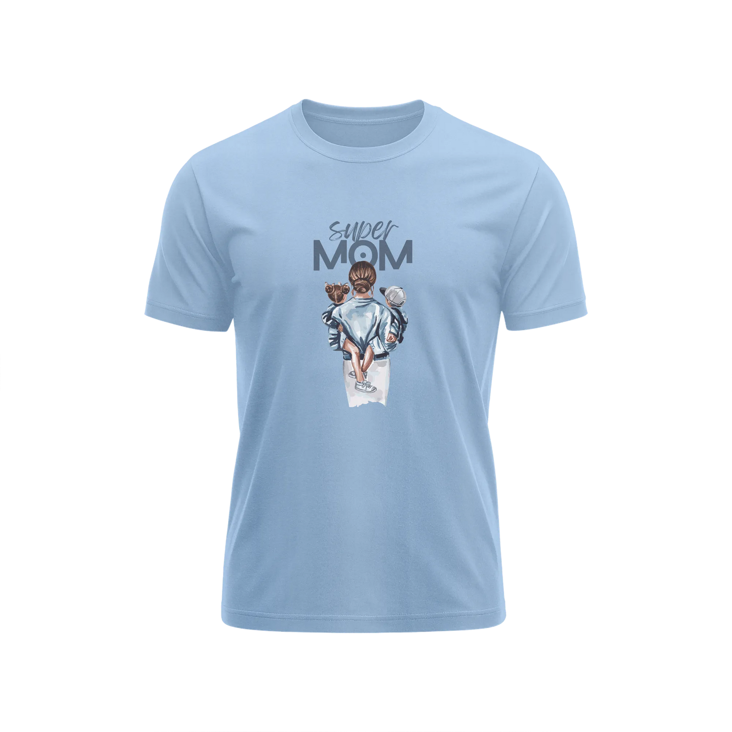 Super Mom - Baby Blue - T-Shirt