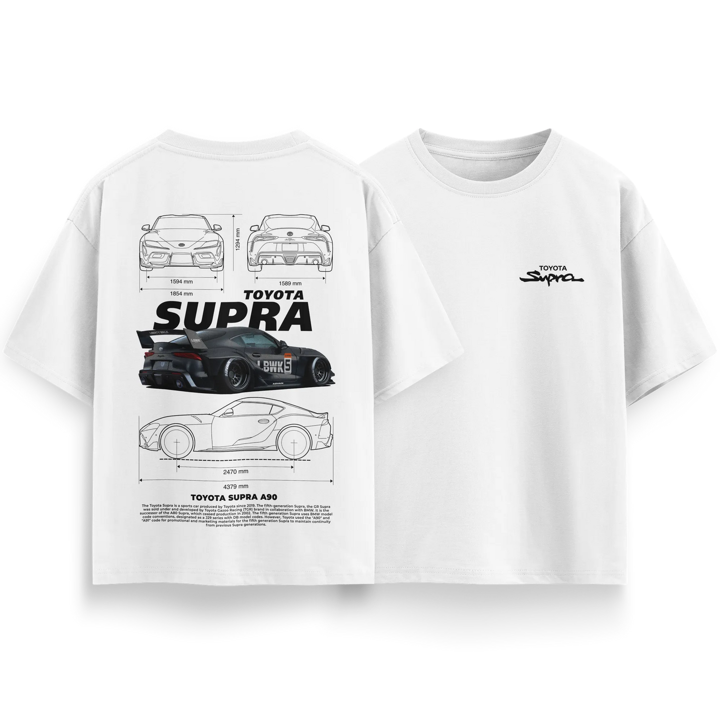 Toyota Supra - White - Oversized T-Shirt