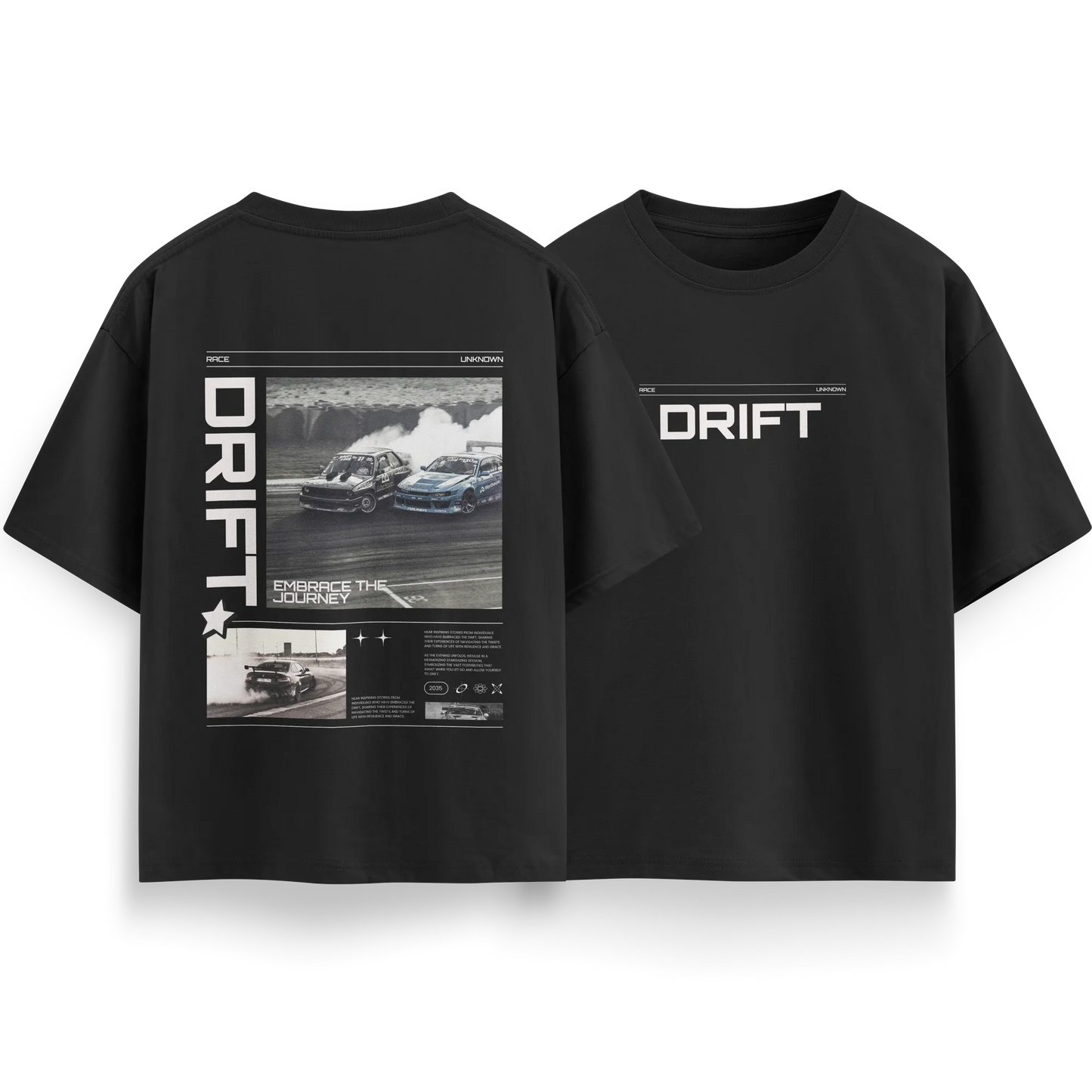Unknown Drift - Black - Oversized T-Shirt