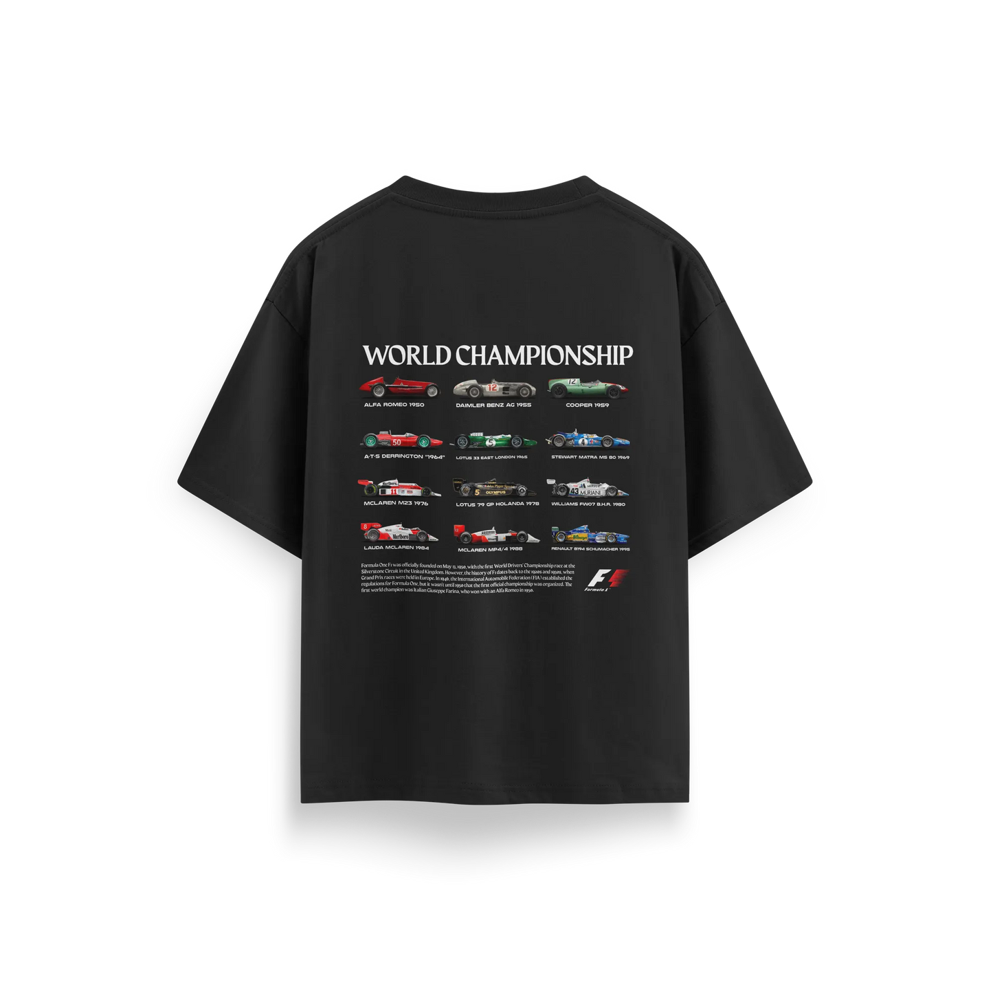 World Championships F1 - Black - Oversized T-Shirt