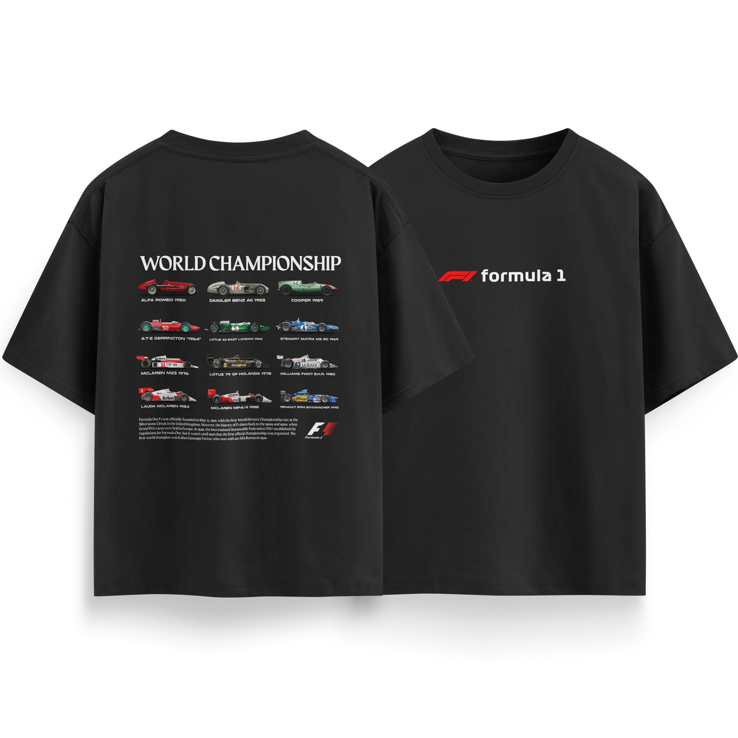 World Championships F1 - Black - Oversized T-Shirt