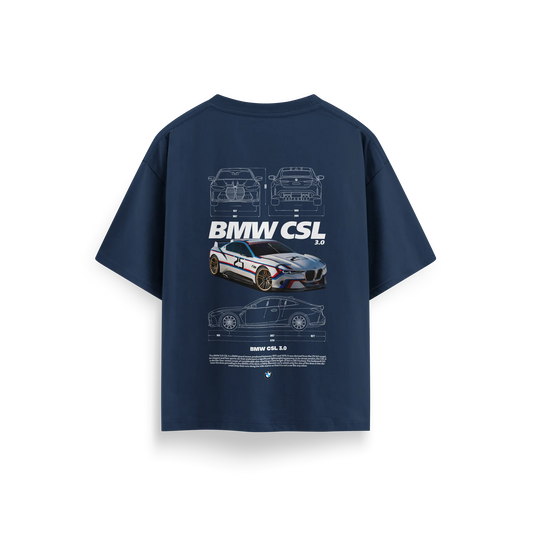 BMW CSL - Navy Blue - Oversized T-Shirt
