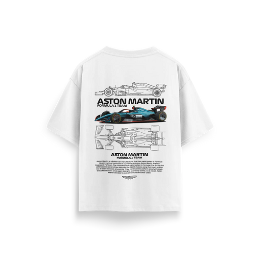 Aston Martin - White - Oversized T-Shirt
