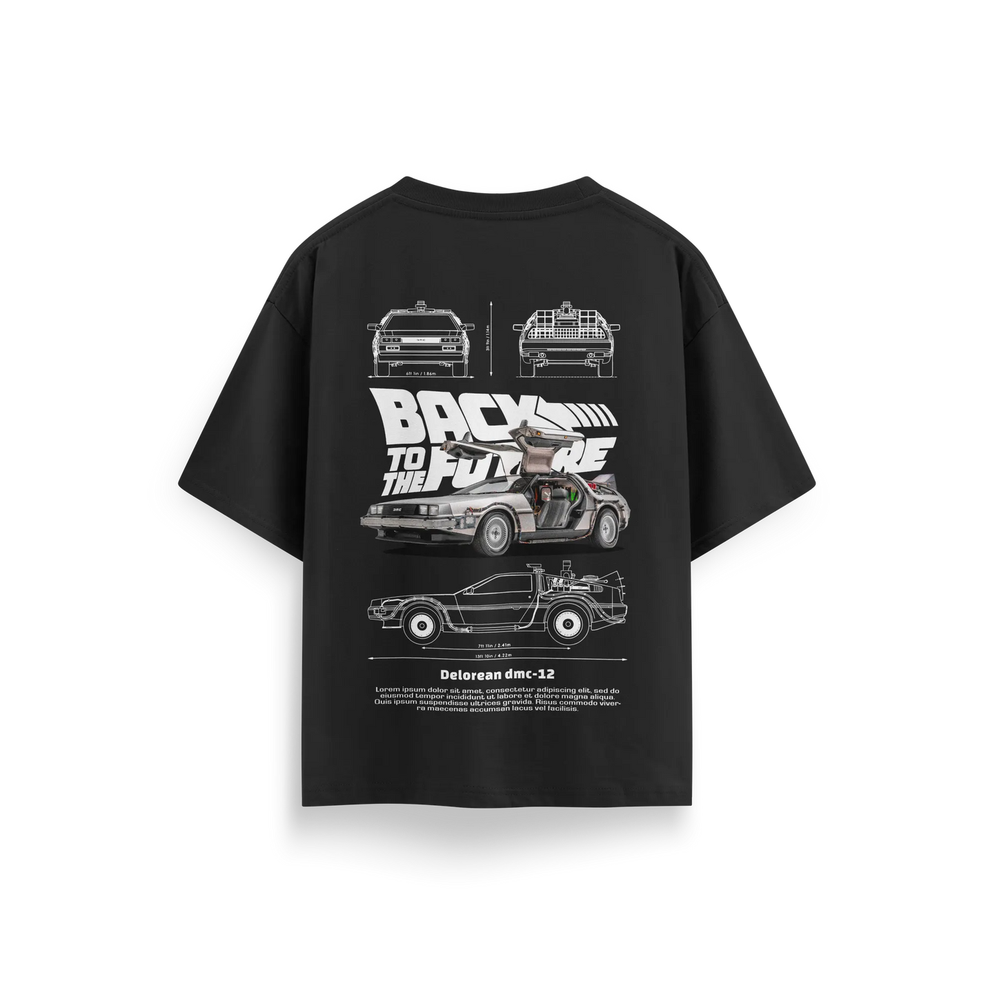 Back To The Future - Black - Oversized T-Shirt