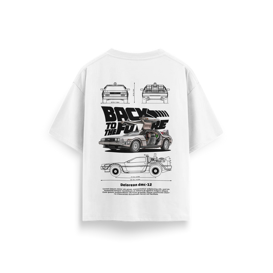 Back To The Future - White - Oversized T-Shirt