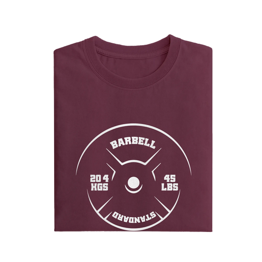 Barbell - Maroon - T-Shirt