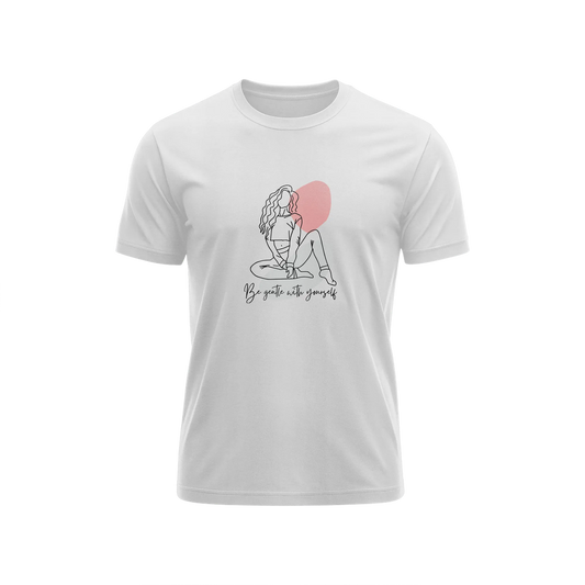 Be Gentle With Your Self - White - T-Shirt