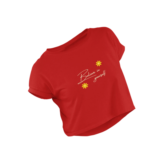 Believe In Yourself - Red - Croptop