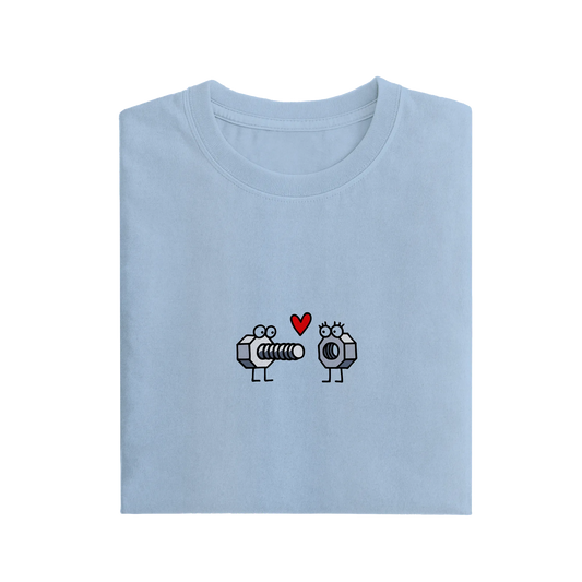 Bolt And Nut - Baby Blue - T-Shirt