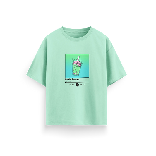 Brain Freeze - Mint - Oversized T-Shirt