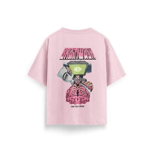 Brainwash - Baby Pink - Oversized - T-Shirt