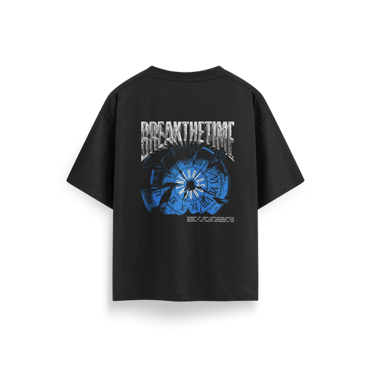 Break The Time - Black - Oversized - T-Shirt