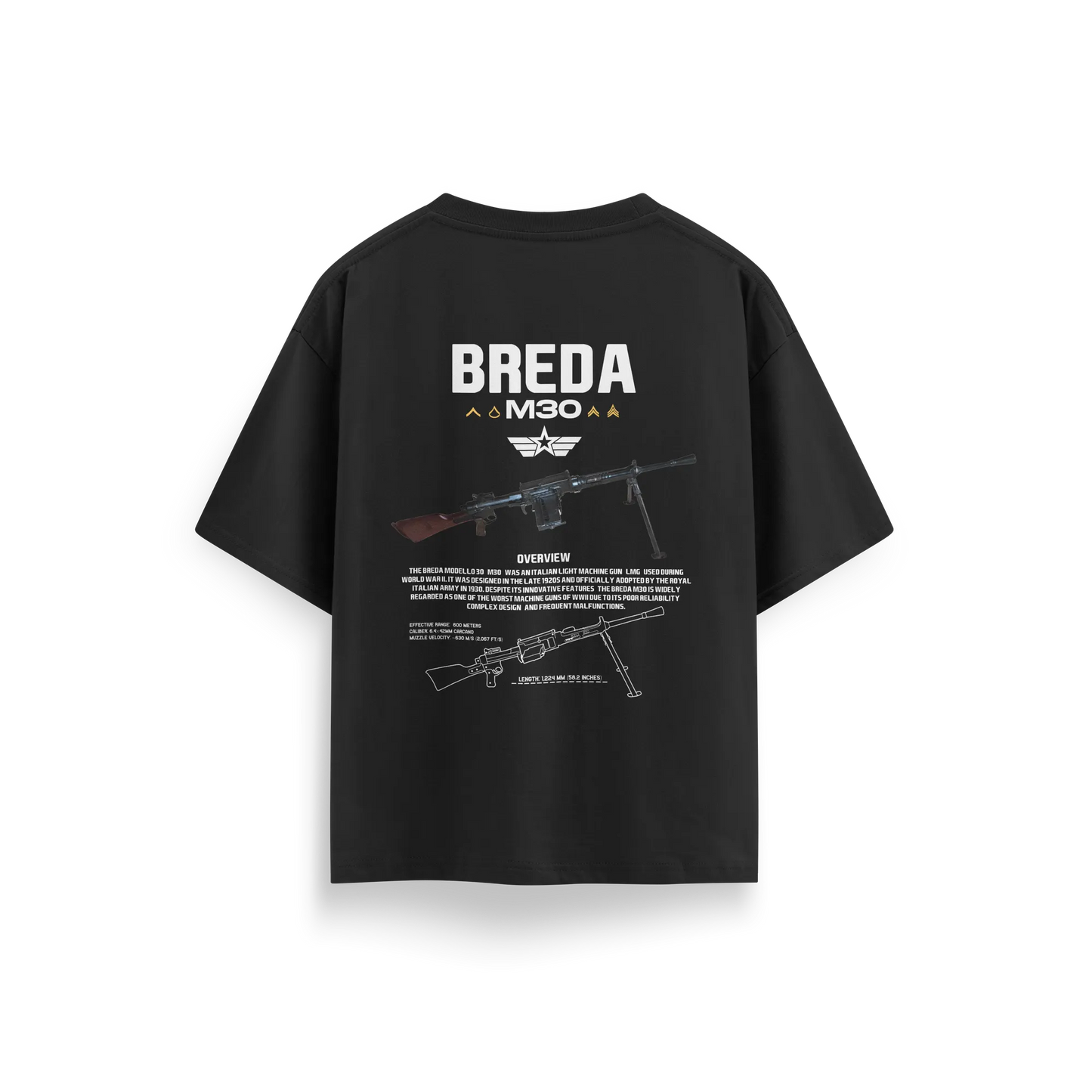 Breda-M30 - Black - Oversized T-Shirt