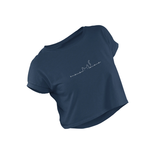 Cat - Navy Blue - Croptop
