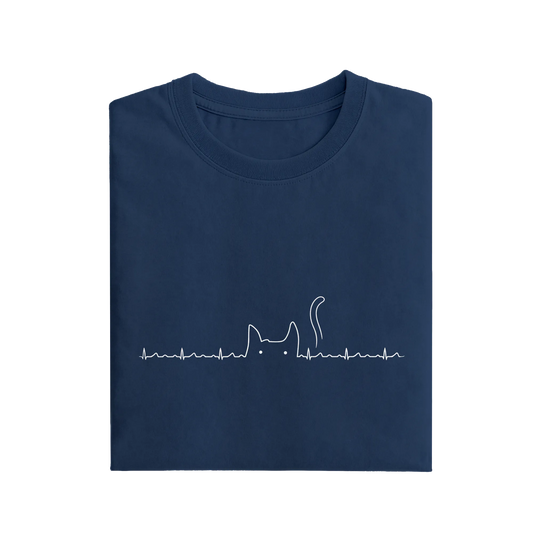 Cat - Navy Blue - T-Shirt
