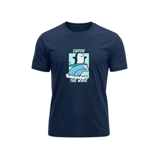 Catch The Wave - Navy Blue - T-Shirt