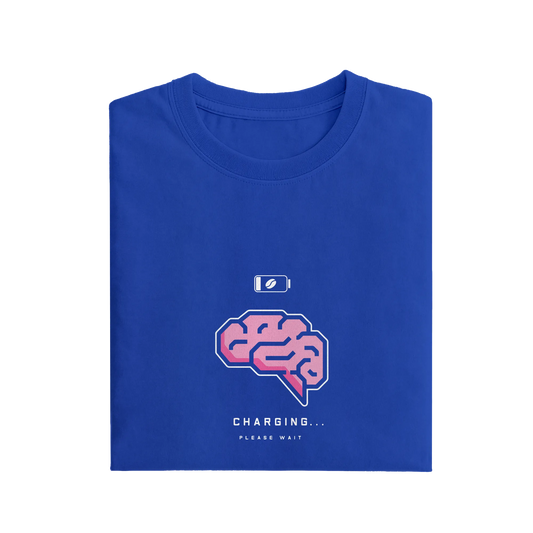 Charging Please Wait - Royal Blue - T-Shirt