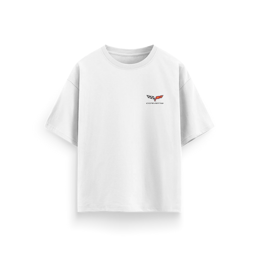 Chevrolet Corvette - White - Oversized T-Shirt