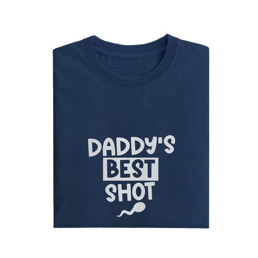 Daddy's Best Shot - Navy Blue - T-Shirt