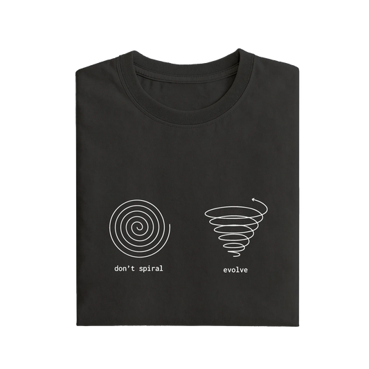Don't Spiral Evolve - Black - T-Shirt