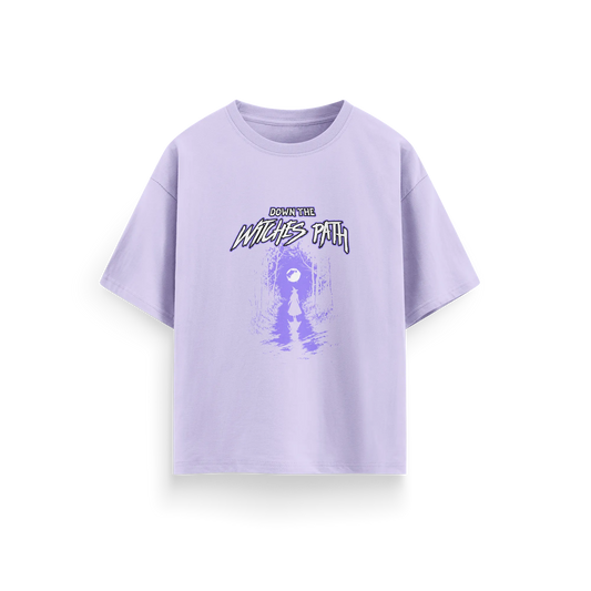 Down The Witches Path - Lavender - Oversized T-Shirt