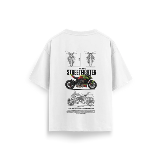 Ducati Streetfighter - White - Oversized T-Shirt