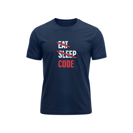 Eat Sleep Code - Navy Blue - T-Shirt