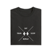 Eat Sleep Repeat Train - Black - T-Shirt