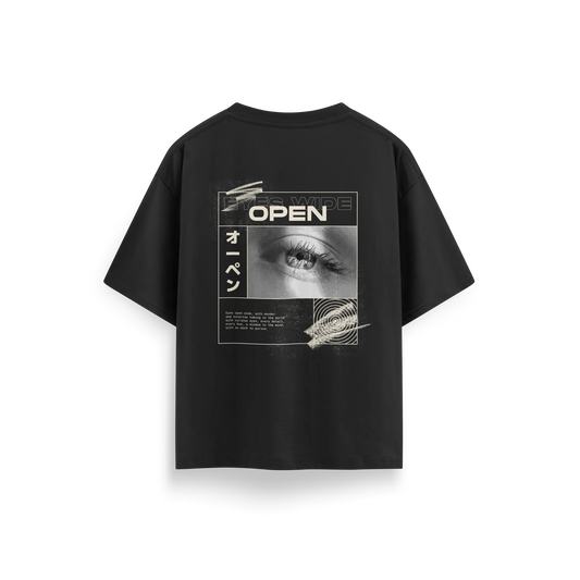 Eyes Wide Open - Black - Oversized T-Shirt