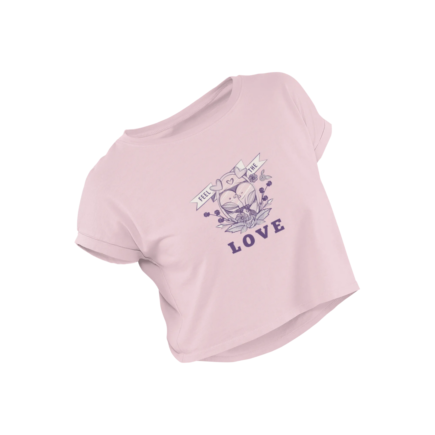 Feel The Love - Baby Pink - Croptop