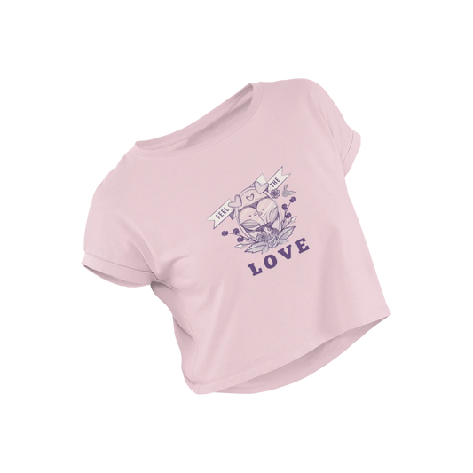Feel The Love - Baby Pink - Croptop