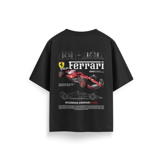 Ferrari SF25 - Black - Oversized T-Shirt