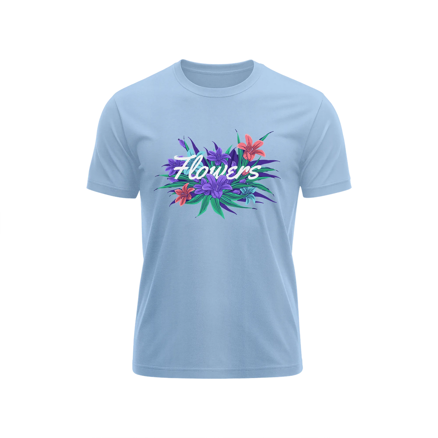 Flower - Baby Blue - T-Shirt