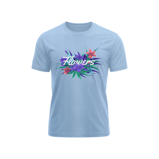 Flower - Baby Blue - T-Shirt