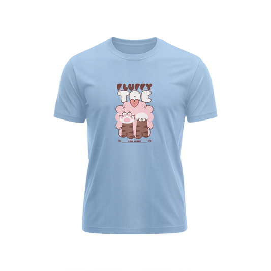 Fluffy Toe - Baby Blue - T-Shirt
