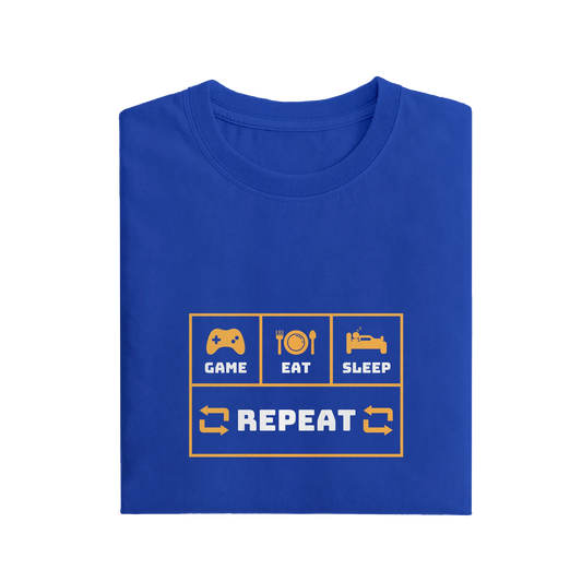 Game Eat Sleep Repeat - Royal Blue - T-Shirt